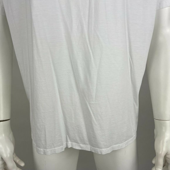 Vince Short Sleeve Tee Shirt Pima Cotton Crew Neck Lightweight Top White Mens XL - Picture 6 of 16